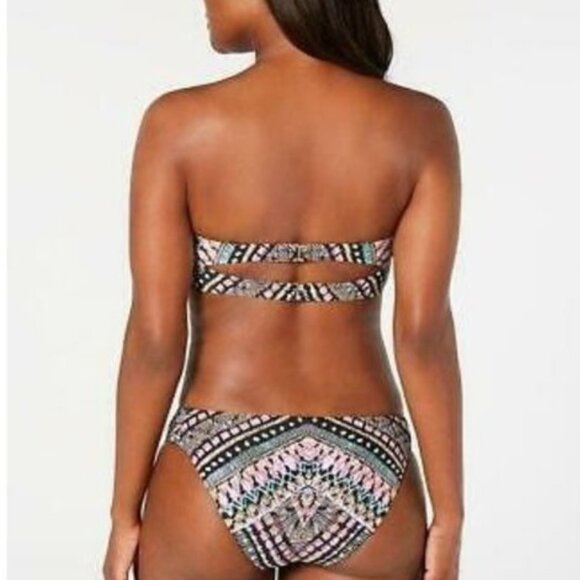 NEW XS Bar III Neon Tribal Printed Underwire Midkini Top - Picture 2 of 5